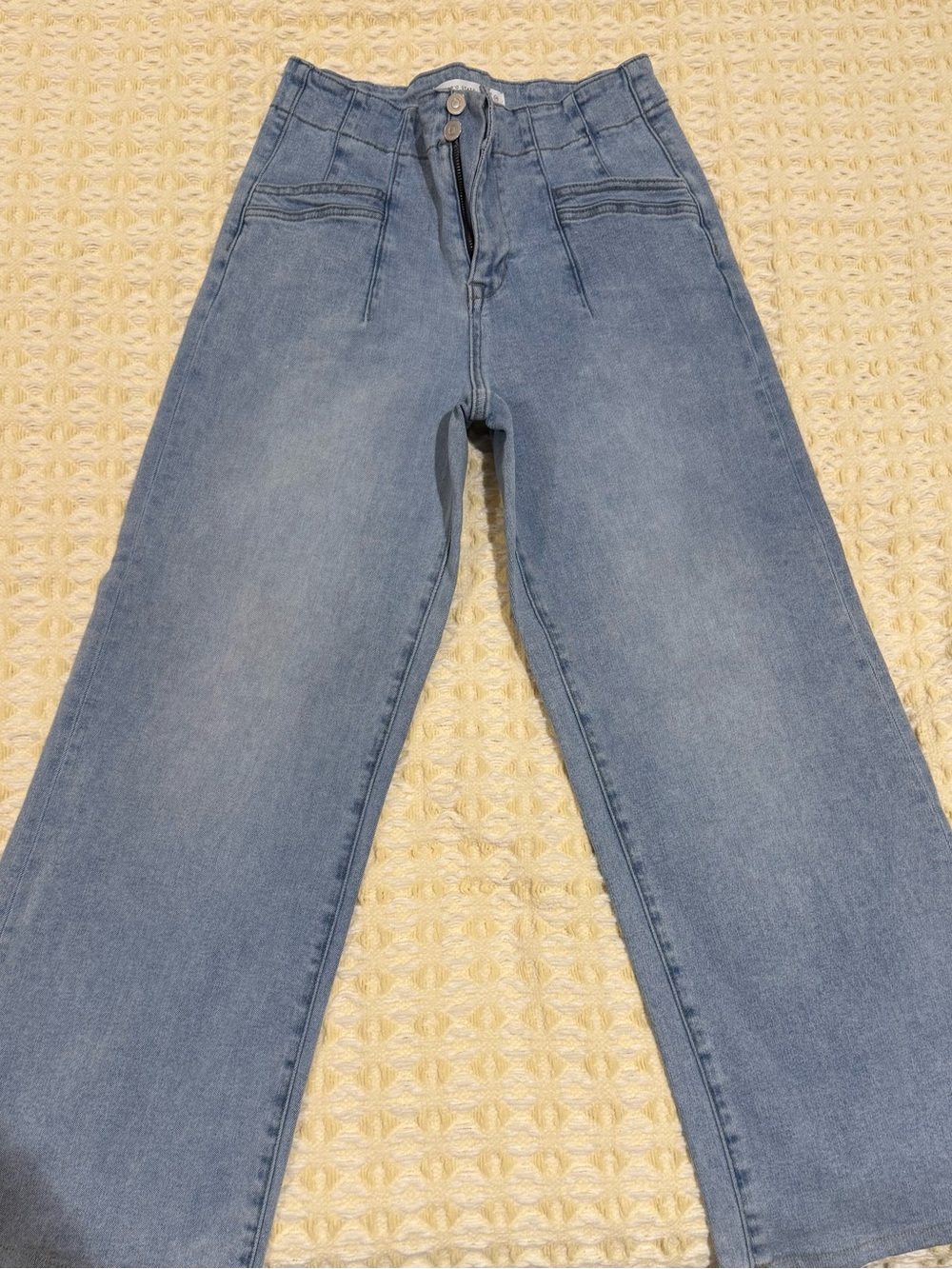 Altar'd State Light Blue High-Rise Wide-Leg Jeans